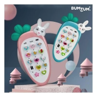 Generic Plastic Rabit Mobile Phone Toy For Kids With Music And Light Early Educational Smart Phone (Multicolor ) - Multicolor