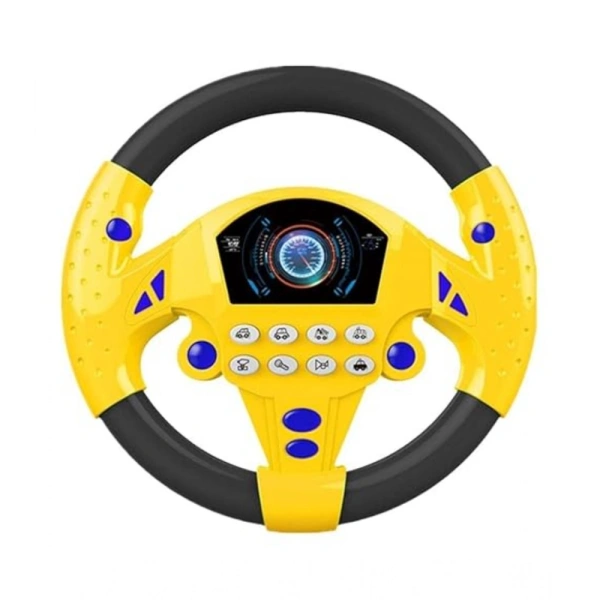 Generic Plastic Steering Wheel Driving Controller Toy (Multicolor) - Multicolor