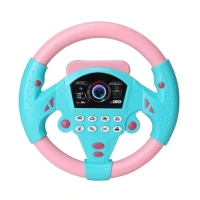 Generic Plastic Steering Wheel Driving Controller Toy (Multicolor) - Multicolor