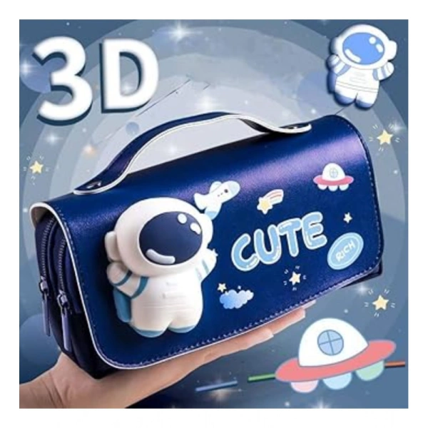 Generic Polyester 3D Pencil Pouch Stationary Storage Box For Kids (Multicolor ) - Multicolor