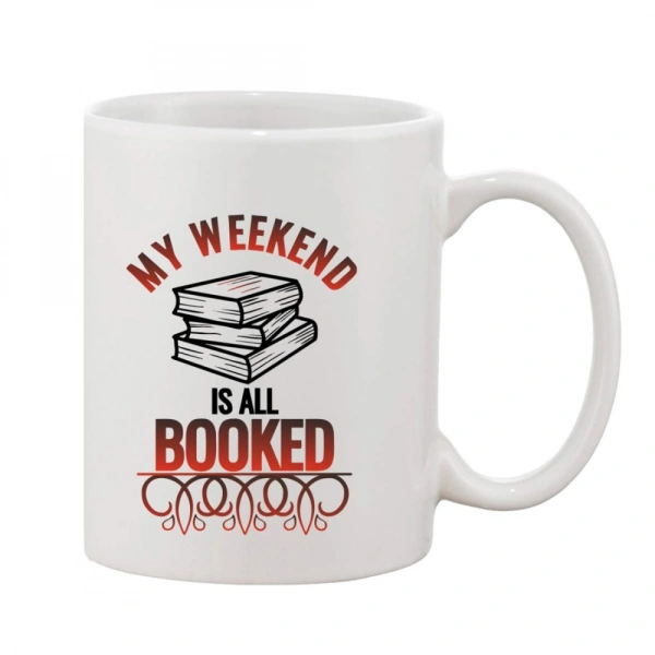 Printed Ceramic Coffee Mug - 1 Pieces, White, 11oz
