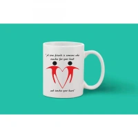 Printed Ceramic Coffee Mug - 1 Pieces, White, 11oz