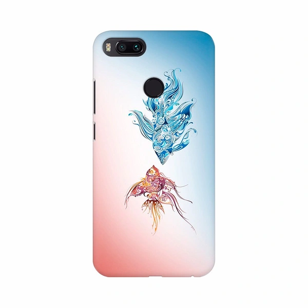 Shopnav Asus Zenfone Max Pro M1 Two Fish With pattern layout Mobile Case Cover - Multi, 0.25, Abstract and illusions