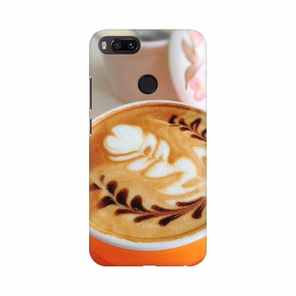 Shopnav Apple iphone 8 Cup of Coffee with Floral Images Mobile Case Cover - Brown, 0.25, Cream