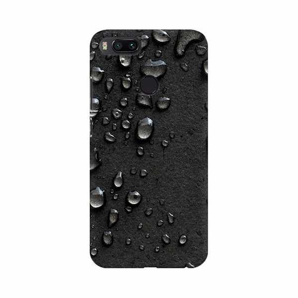 Shopnav Realme 2 Pro Waterdrops on Black Sheet Mobile Case Cover - Black, Hard Case, 0.25, Texture