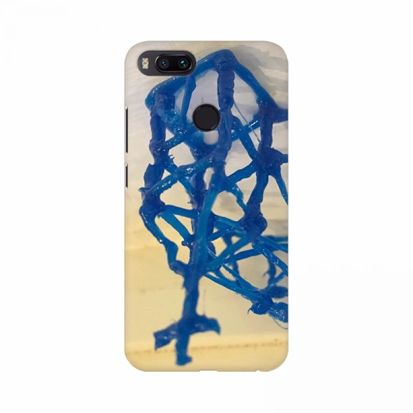 Shopnav Redmi Note 7 Pro Blue Color Spider Net Mobile Case Cover