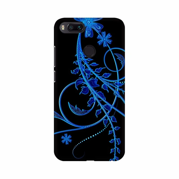 Shopnav Mi A2 Simple Floral Design Mobile Case Cover - Blue, 0.25, Texture