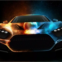 Shopnav Apple iphone XR Digital Art Car Mobile Case Cover