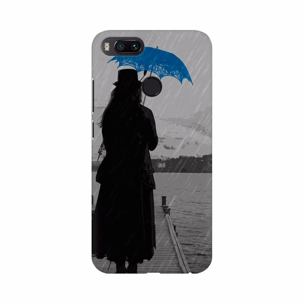 Shopnav Asus ZenFone Max M2 Girl enjoy raining with umberlla Mobile Case Cover - Black, 0.25, Paranormal