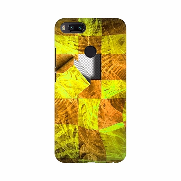 Shopnav Mi A2 Chessboard Design Mobile Case Cover - Yellow, 0.25, Random