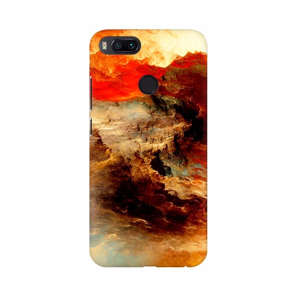 Shopnav Samsung Galaxy M40 Orange Color Painting illustrator Mobile Case Cover - Multi, 0.25, Digital Art