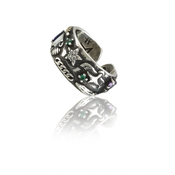 Shopnav Stainless Steel Imported High-Quality Office Wear Freesize Ring (Silver Plated) - Silver Plated