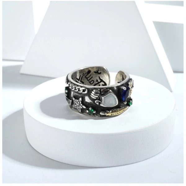 Shopnav Stainless Steel Imported High-Quality Office Wear Freesize Ring (Silver Plated) - Silver Plated