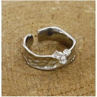Shopnav Stainless Steel Silver Polish Freesize Western Finger Ring (Silver Plated) - Silver Plated
