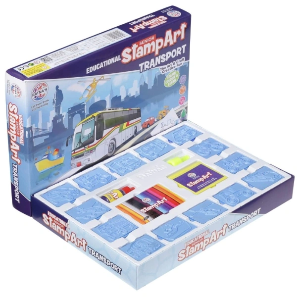 shopnav's Stamp Art-Transport | Plastic | Educational Toys | 4+ Years