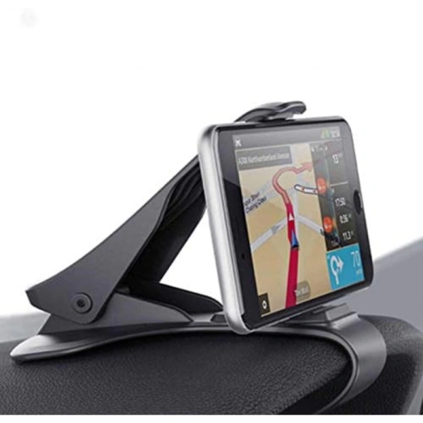 Shopnav Stylish Car Chimti Dashboard Phone Holder Mount Mobile Clip Stand For All Smartphones (Black) - Black