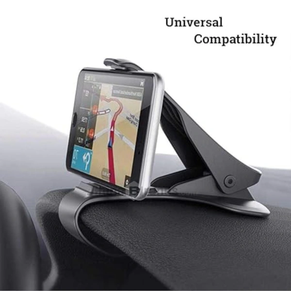 Shopnav Stylish Car Chimti Dashboard Phone Holder Mount Mobile Clip Stand For All Smartphones (Black) - Black
