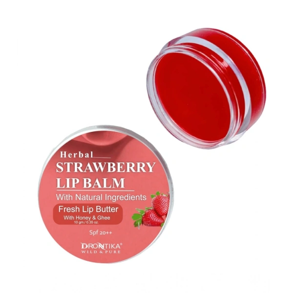 Generic Unisex Herbal Dark And Chapped Lips Strawberry Lip Balm (10gm) - Strawberry