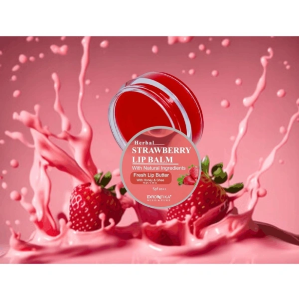 Generic Unisex Herbal Dark And Chapped Lips Strawberry Lip Balm (10gm) - Strawberry