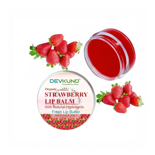 Generic Unisex Herbal Dark And Chapped Lips Strawberry Lip Balm (10gm) - Strawberry