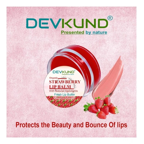 Generic Unisex Herbal Dark And Chapped Lips Strawberry Lip Balm (10gm) - Strawberry