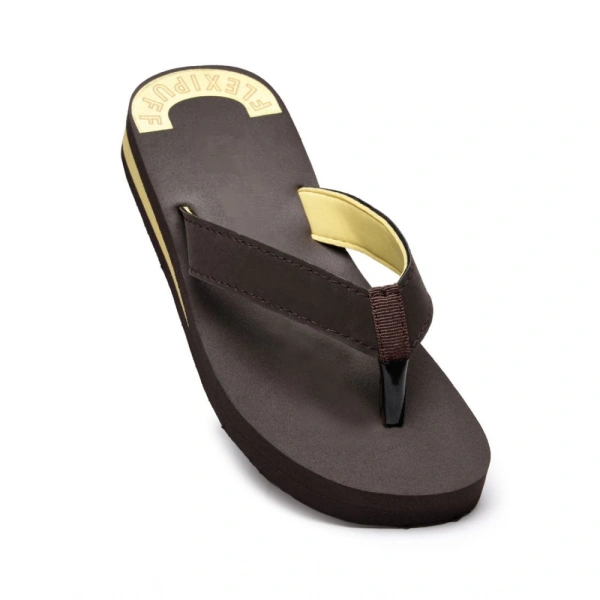 Unisex Rubber Comfortable Orthopedic Doctor Slipper and Flip Flops (Brown) - 6, Brown