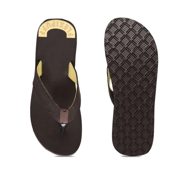 Unisex Rubber Comfortable Orthopedic Doctor Slipper and Flip Flops (Brown) - 6, Brown