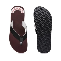 Unisex Rubber Comfortable Orthopedic Doctor Slipper and Flip Flops (Maroon) - 5, Maroon