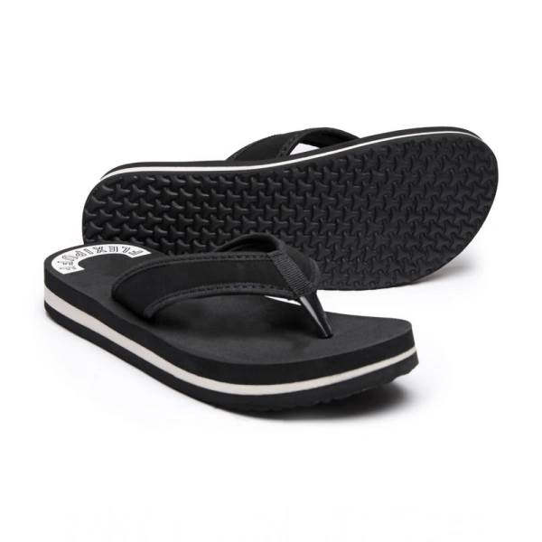 Unisex Rubber Lightweight and Soft Women Slippers for a Cozy Step (Black) - 6, Black