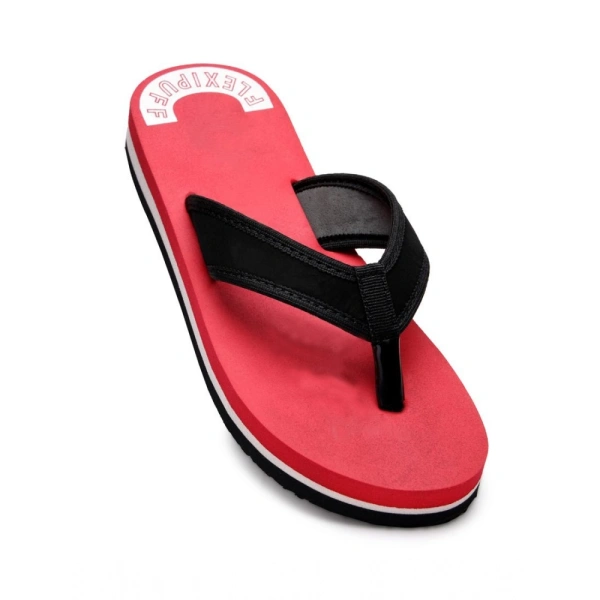 Unisex Rubber Lightweight and Soft Women Slippers for a Cozy Step (Red) - 4, Red