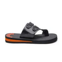 Unisex Rubber Lightweight Slippers for Effortless Style (Black) - Black, 8