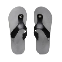 Unisex Rubber Lightweight T-Style Slippers (Grey) - Grey, 4