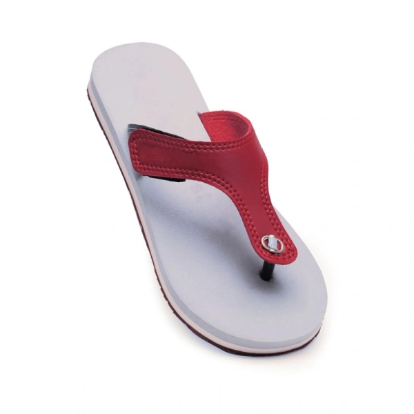 Unisex Rubber Lightweight T-Style Slippers (Maroon) - Maroon, 4