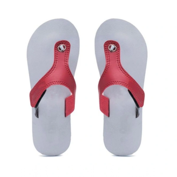 Unisex Rubber Lightweight T-Style Slippers (Maroon) - Maroon, 4