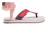 Unisex Rubber Lightweight T-Style Slippers (Maroon) - Maroon, 4