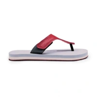 Unisex Rubber Lightweight T-Style Slippers (Maroon) - Maroon, 4