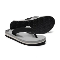 Unisex Rubber Men's Slippers for Ultimate Comfort (Grey) - Grey, 9