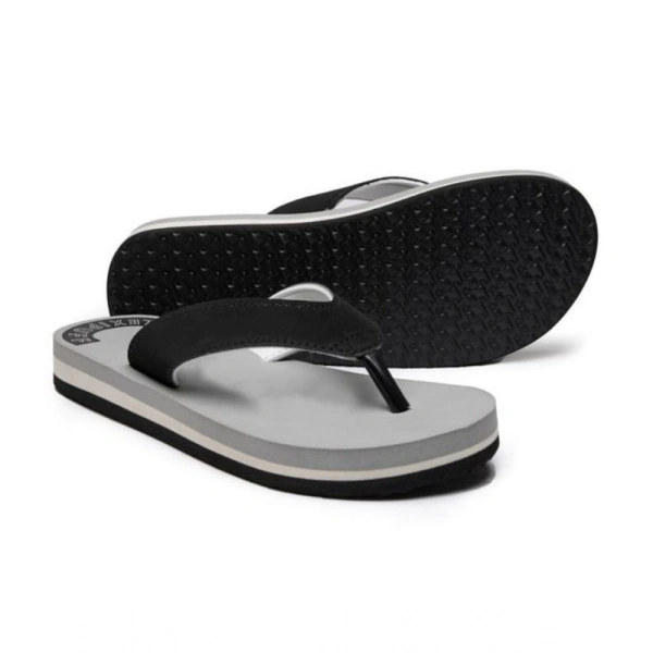 Unisex Rubber Men's Slippers for Ultimate Comfort (Grey) - Grey, 9