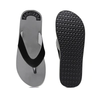 Unisex Rubber Men's Slippers for Ultimate Comfort (Grey) - Grey, 9