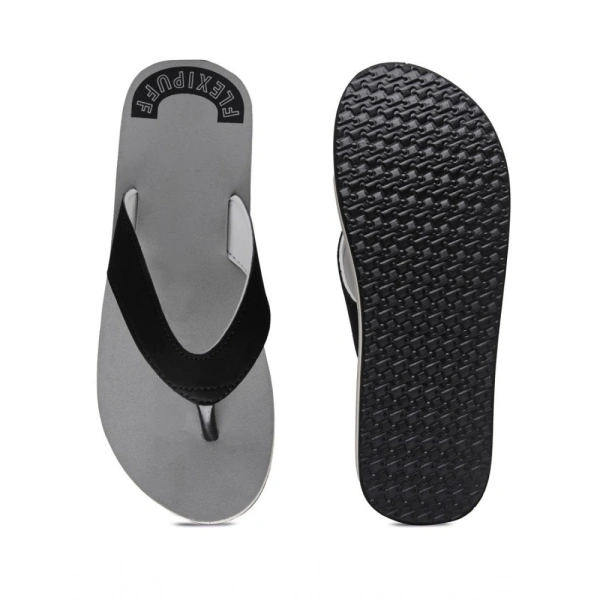 Unisex Rubber Men's Slippers for Ultimate Comfort (Grey) - Grey, 9