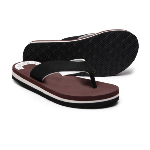 Unisex Rubber Men's Slippers for Ultimate Comfort (Maroon) - Maroon, 11