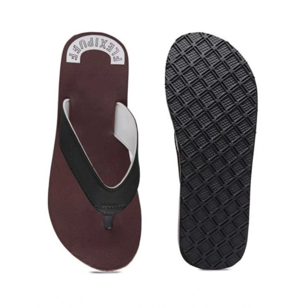 Unisex Rubber Men's Slippers for Ultimate Comfort (Maroon) - Maroon, 11