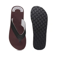 Unisex Rubber Men's Slippers for Ultimate Comfort (Maroon) - Maroon, 11