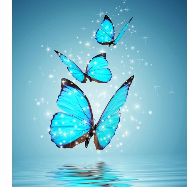 Shopnav One Plus 7 pro Butterfly and Star blinking Mobile Case Cover - Blue, 0.25, Birds