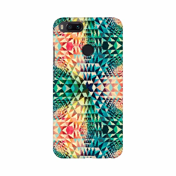 Shopnav Asus ZenFone Max M2 Abstract Colorful Trigangle pattern Mobile Case - Multi, 0.25, Abstract and illusions