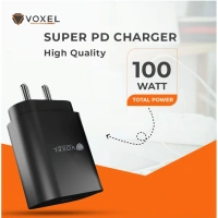 Generic VOXEL 100 Watt ' C ' Port PD Fast Charger AB Plastic (Black) - Black