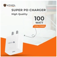 Generic VOXEL 100 Watt ' C ' Port PD Fast Charger AB Plastic (White) - White