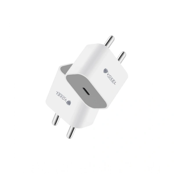 Generic VOXEL 20 Watt ' C ' Port PD Charger AB Plastic (White) - White