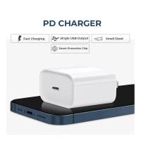 Generic VOXEL 20 Watt ' C ' Port PD Charger AB Plastic (White) - White