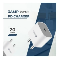 Generic VOXEL 20 Watt ' C ' Port PD Charger AB Plastic (White) - White
